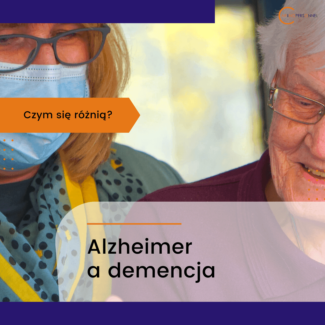 pacjentka z demencją w towarzystwie opiekunki