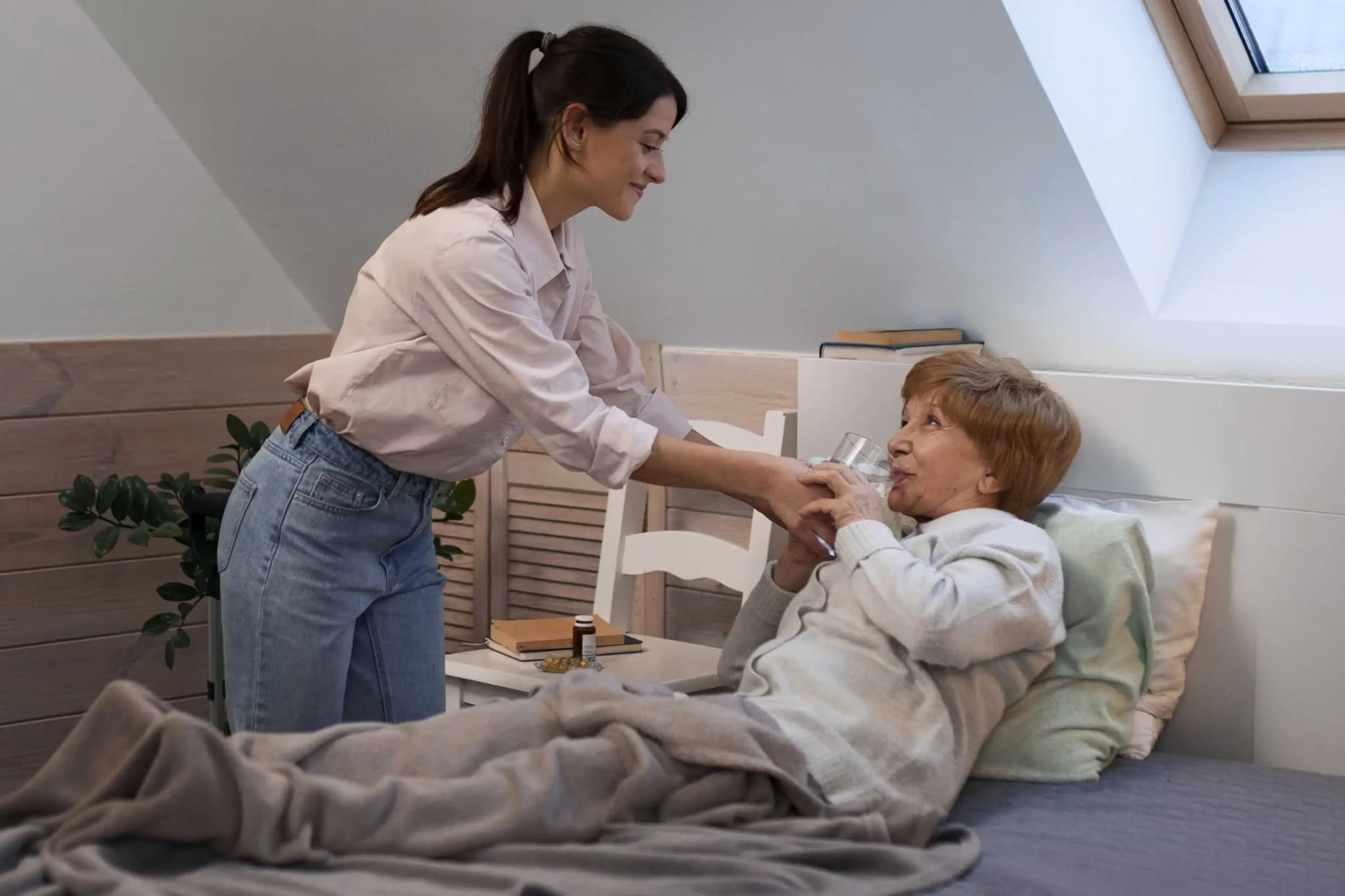 Pomoc w myciu osoby leżącej