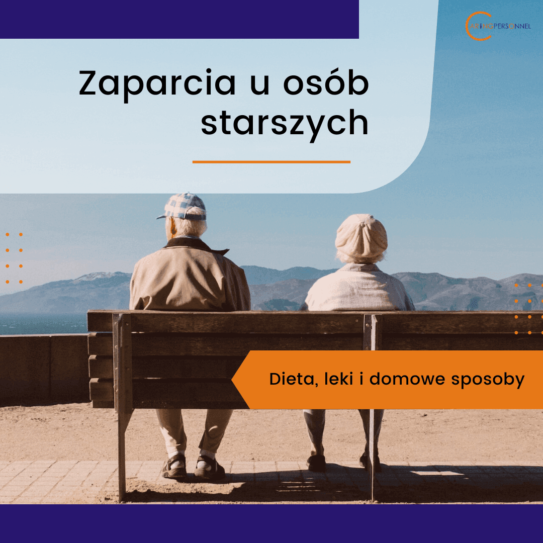 dwoje emerytów na ławce rozmawiający o zaparciach